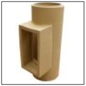 HELUZ komín - Dvířková tvarovka 160mm -Izostat HSD 16 HSD16